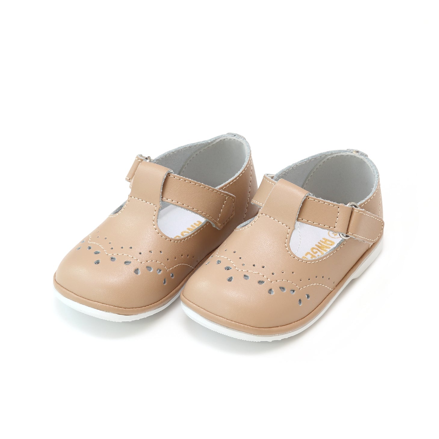 Birdie Leather T-Strap Mary Jane (Baby) - Latte